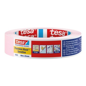 Taśma malarska TESA PROFESSIONAL 50mx25mm różowa