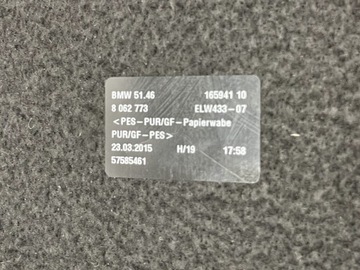 BMW F36 POLIČKA ZADNÍ KUFRU 8062773