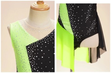 Боди-туника Платье для балета и акробатики Гимнастика флуоресцентный розовый 134/140