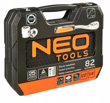 НАБОР ТОРЦЕВЫХ КЛЮЧЕЙ NEO, 82 ЭЛЕМЕНТА 08-672