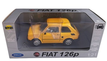 Metalowy model Fiat 126p WELLY 1:21 MALUCH PRL