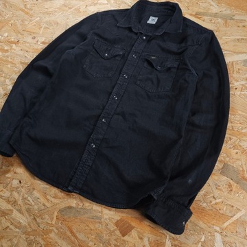 Koszula Jeansowa LEE WESTERN SHIRT Męska Czarna Dżins Denim M