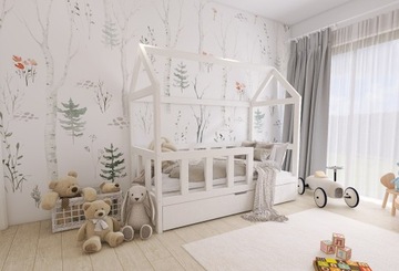 Łóżko dziecięce DOMEK z SZUFLADĄ 160x80 + stelaż łóżko domek