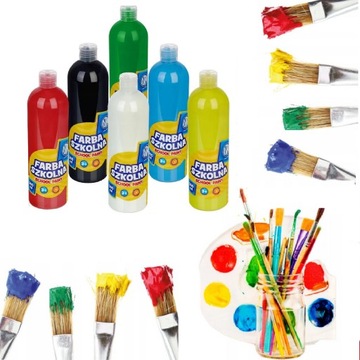 ASTRA FARBA, FARBY PLAKATOWE W BUTELCE ZESTAW 6 KOL X 250 ML