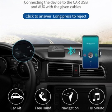 АДАПТЕР BLUETOOTH 5.0 ПРИЕМНИК NFC + AUX-ПЕРЕДАТЧИК