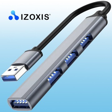 USB-концентратор, 4 порта, адаптер 3.0 + 2.0, разветвитель портов, разветвитель Izoxis