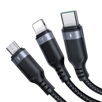Многофункциональный кабель серии Joyroom 3-в-1 S-1T3018A18 Lightning USB-C micro USB