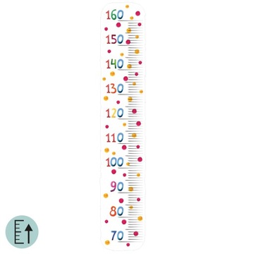 Наклейка на стену ИЗМЕРЕНИЕ ВЫСОТЫ, точки, круглые точки, 20х100см