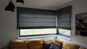 Римские шторы Dekro на заказ Цвет Серый Бежевый