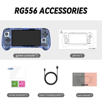 Портативная консоль ANBERNIC RG556, 256 ГБ, сенсорный экран, 5,48 дюйма, Android 13, Wi-Fi