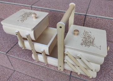 NICIARKA zdobiona LASEREM - drewniana - SZKATUŁKA