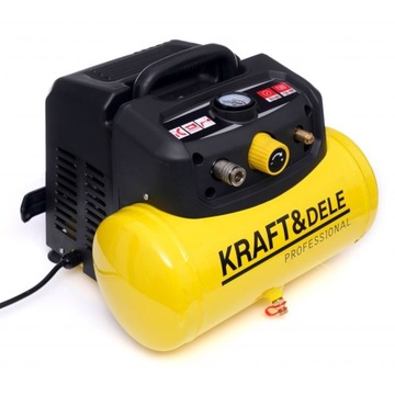 KOMPRESOR BEZOLEJOWY 6L SPRĘŻARKA POWIETRZA 1.5KM 8BAR 230V CICHY