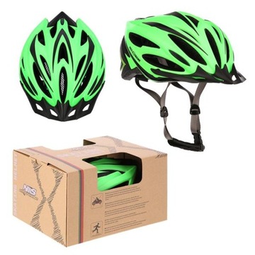 ZIELONY KASK Rowerowy REGULOWANY SOLIDNY 53-58cm