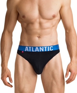SLIPY ATLANTIC MĘSKIE MAJTKI SMP003 SPORT CZARNE M