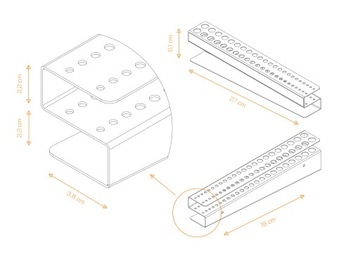 Подвеска для дрели – 1 шт. - ручка, полоса, оцинкованная