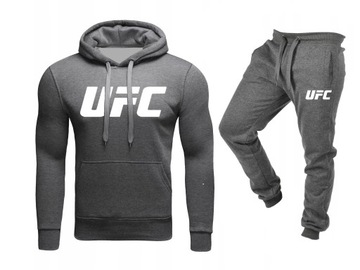 KOMPLET DRESOWY DRES MĘSKI UFC SZARY XXL