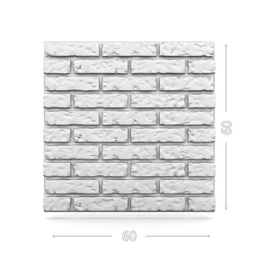 Кирпич Пенополистирол СТЕНОВЫЕ ПАНЕЛИ БЕЛЫЕ 3D декоративные 60х60