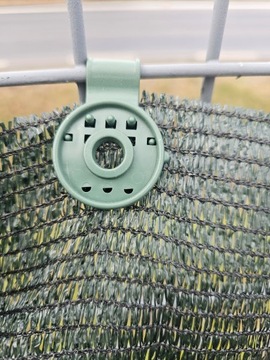 ZIELONE KLIPSY DO MOCOWANIA SIATKI CIENIUJĄCEJ 50Szt Zaciskowe Wielorazowe