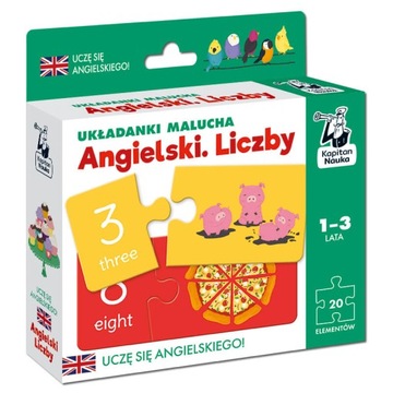 Układanki Malucha Angielski. Liczby Kapitan Nauka