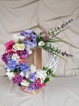 Цветочный венок на дверь, плетеный венок, украшение для дома