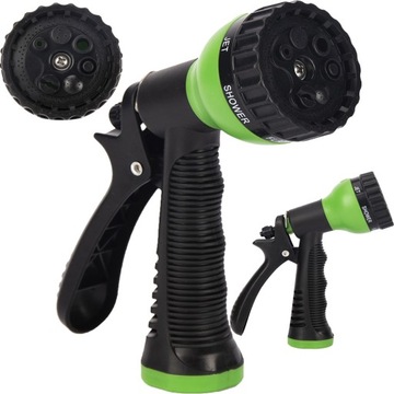 MOCNY PISTOLET ZRASZACZ na WĄŻ OGRODOWY 8-FUNKCJI