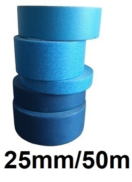 TAŚMA MALARSKA NIEBIESKA MASKUJĄCA 25mm 50m UV BLUE PRECYZJYJNA PAPER-TECH