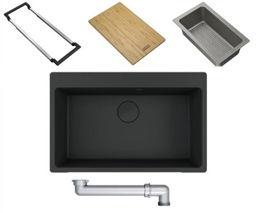 Zlew Franke MRG 610-73 FTL Czarny mat + dodatki