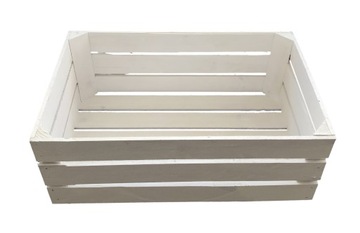 ДЕРЕВЯННАЯ КОРОБКА декоративная белая 60x40x21