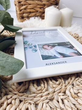 PODZIĘKOWANIE DLA CHRZESTNYCH zdjęcie ramka 18x13