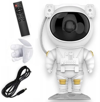 PROJEKTOR GWIAZD Lampka Nocna Rzutnik Dla Dzieci ASTRONAUTA LED MGŁAWICA