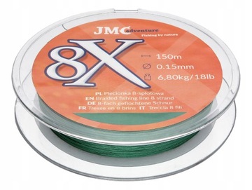 JMC ADVENTURE Plecionka wędkarska 8X 0.15 MM 150m