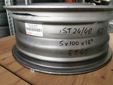 4× DISK OCELOVÝ TOYOTA OE PRIUS AVENSIS YARIS 6.0" X 16" 5X100 ET 45