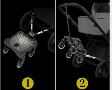 PLATFORMA DO WÓZKA COZY 4 RIDER - uniwersalna świecące koła