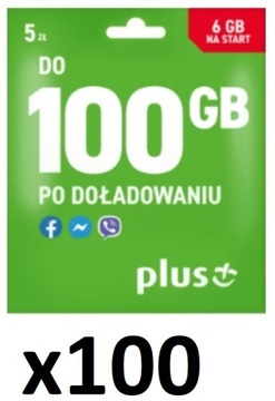 starter plus bez limitu na kartę 5 100 sztuk hurt