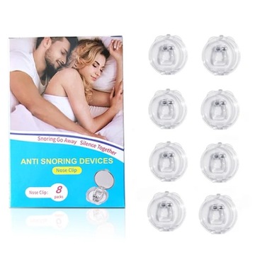 1-8PCS Anti Snoring Devices Silicone Magnetic Anti Snoring Nose Clip Easy B