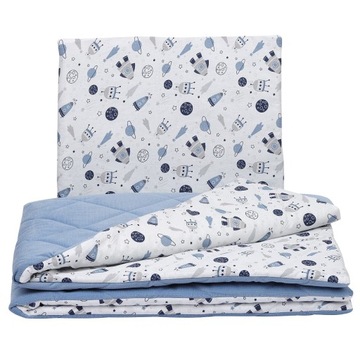 Kocyk Velvet pikowany Bawełna 75x100 Kosmos Jeans