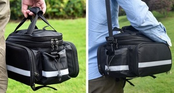 Большая сумка в багажник велосипеда, двойная корзина, 30 л.