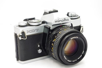 MINOLTA XD7 + MINOLTA MD 50mm 1:1.7 Świetny Stan