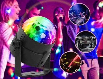 СВЕТОДИОДНЫЙ ПРОЕКТОР DISCO BALL RGB ДЛЯ ВЕЧЕРИНКИ ЛАЗЕР + ПУЛЬТ ДИСТАНЦИОННОГО УПРАВЛЕНИЯ