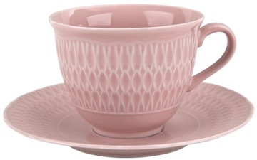 Filiżanka + spodek 250ml/16 cm Sofia Różowa