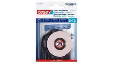 TESA taśma montażowa do płytek, metali 1,5m x 19mm