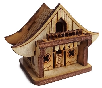 PAGODA orientalny DOMEK las w słoiku ogród szkle