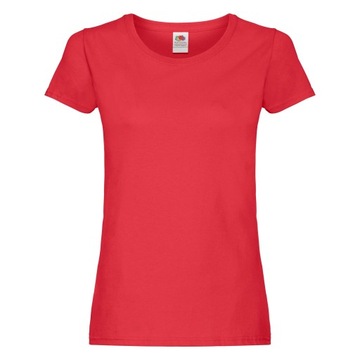 T-shirt damski koszulka bawełniana Fruit of The Loom ORIGINAL czerwona M