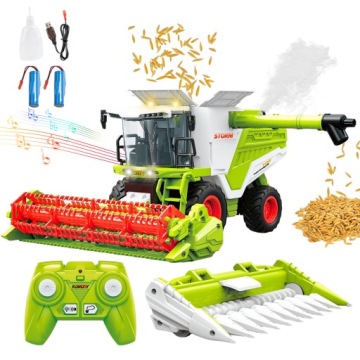 Harvester Traktor S Přívěsem A Tryskem, Gigant, Zemědělský Traktor+pilot