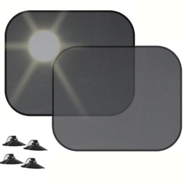 2x солнцезащитные навесы для черных штор на присосках для рулонных штор