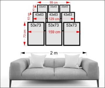 3 настенные картины в рамах: женщины и золото 130x63