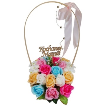 Букет подарочная корзина мыльные розы АРОМАТНЫЙ ПОДАРОК ​​НА ДЕНЬ РОЖДЕНИЯ ТОППЕР ПИК