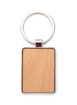 Brelok RENGO Metalowo-Drewniany Personalizowany Grawer od 1 sztuki