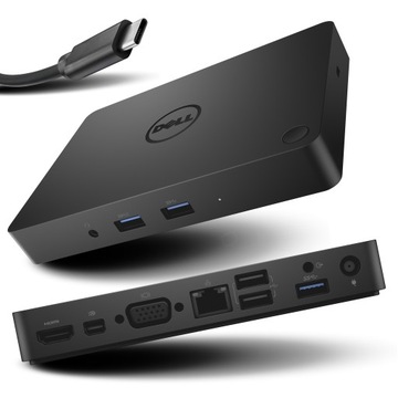 NA PREZENT! Stacja dokująca DELL USB-C WD15 K17A HDMI DisplayPort VGA RJ-45