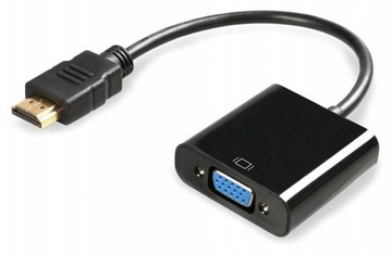ПЕРЕХОДНИК Конвертер с HDMI в VGA кабель DSUB монитор